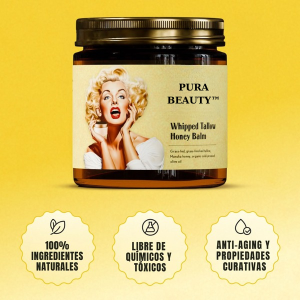 PuraBeauty™ - Bálsamo de miel y res batido